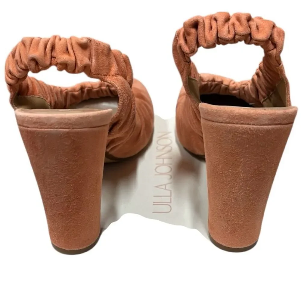 ULLA JOHNSON Lucia Ruched High Heel In Henna NWB Size 39 1/2
